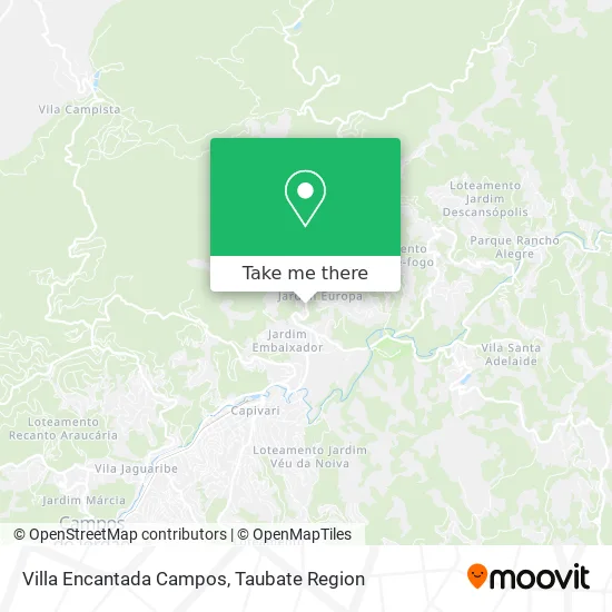 Villa Encantada Campos map