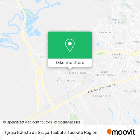 Mapa Igreja Batista da Graça Taubaté