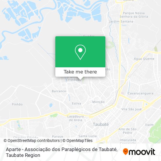 Aparte - Associação dos Paraplégicos de Taubaté map