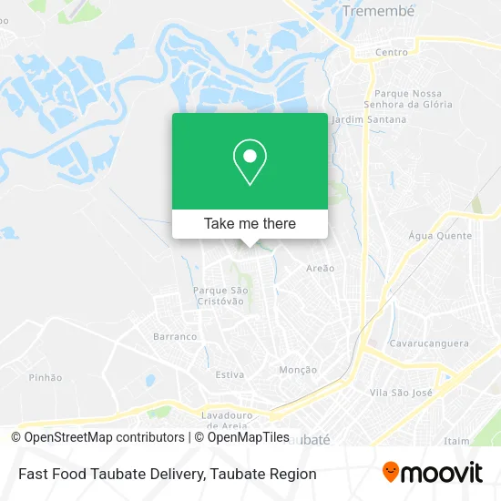 Fast Food Taubate Delivery map