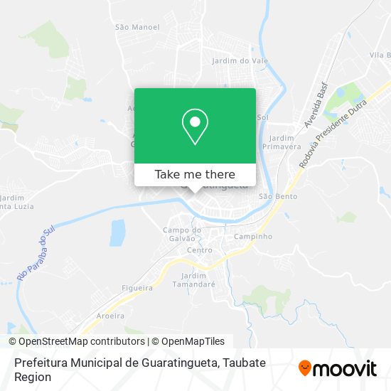 Prefeitura Municipal de Guaratingueta map