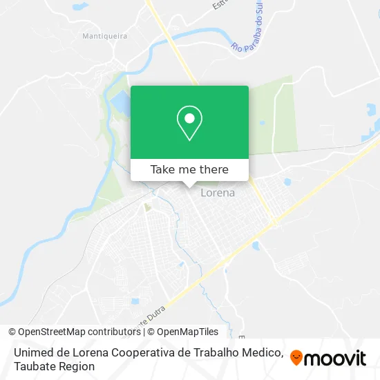 Unimed de Lorena Cooperativa de Trabalho Medico map