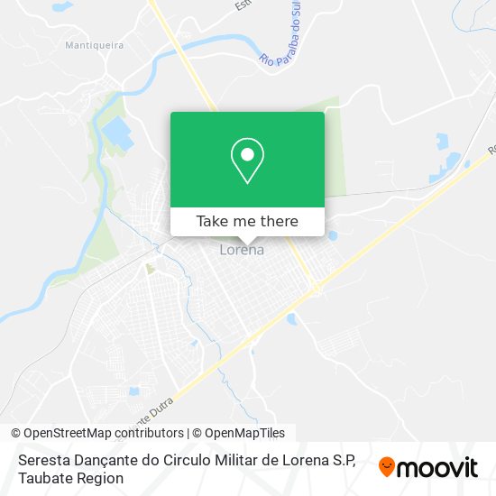 Seresta Dançante do Circulo Militar de Lorena S.P map