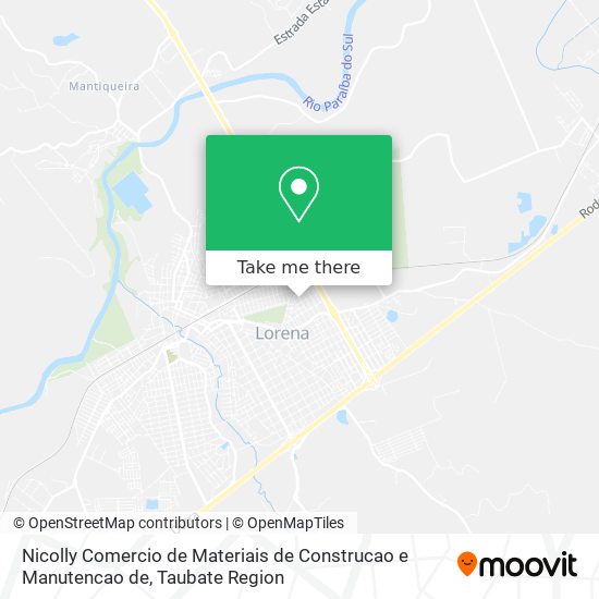 Mapa Nicolly Comercio de Materiais de Construcao e Manutencao de