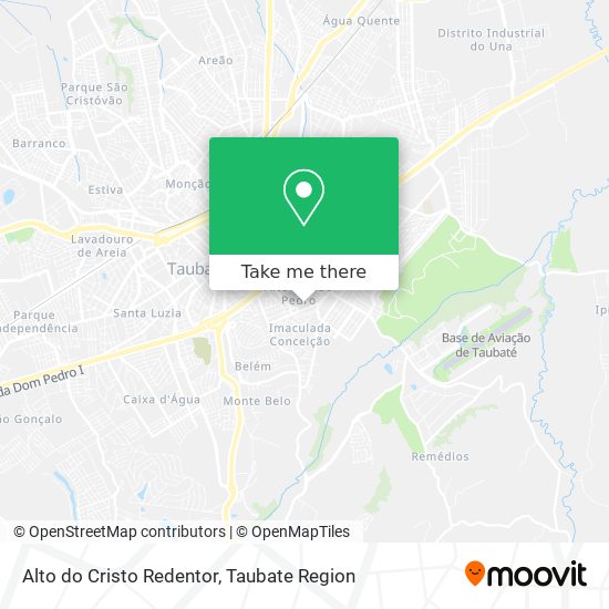 Mapa Alto do Cristo Redentor