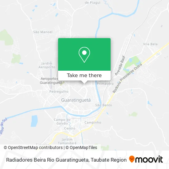Radiadores Beira Rio Guaratingueta map