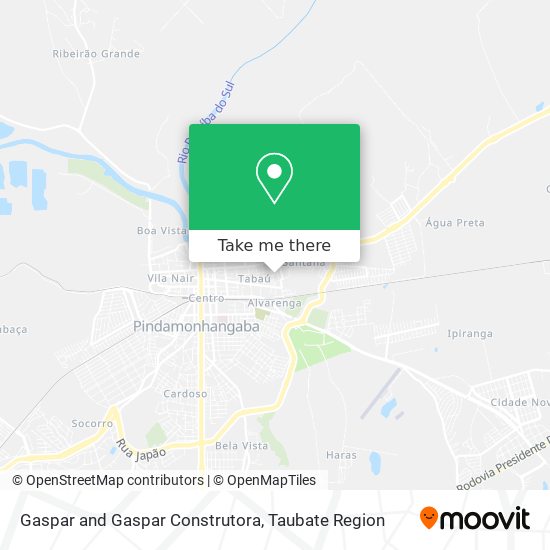 Gaspar and Gaspar Construtora map