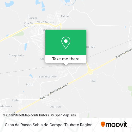 Casa de Racao Sabia do Campo map