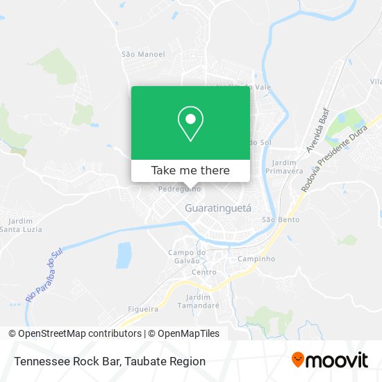 Tennessee Rock Bar map