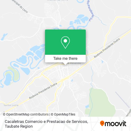 Mapa Cacaletras Comercio e Prestacao de Servicos