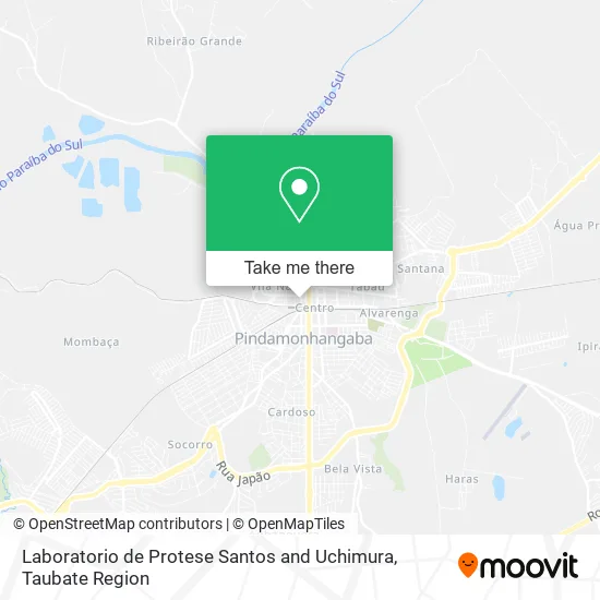 Laboratorio de Protese Santos and Uchimura map