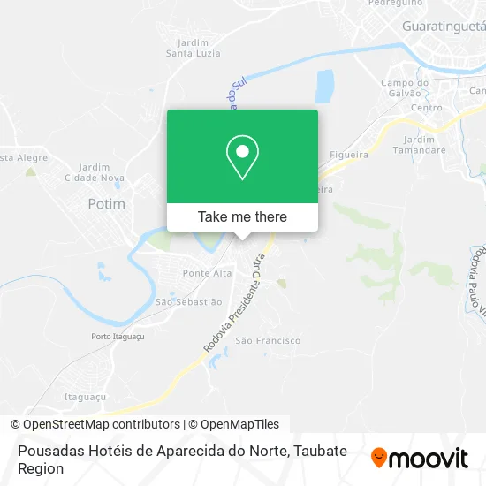 Pousadas Hotéis de Aparecida do Norte map