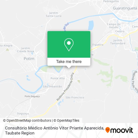 Consultório Médico Antônio Vitor Priante Aparecida map
