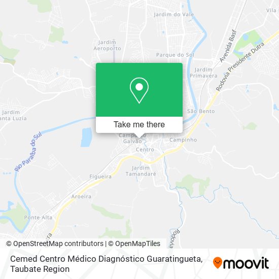 Cemed Centro Médico Diagnóstico Guaratingueta map