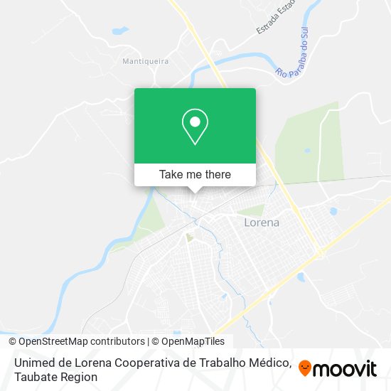 Unimed de Lorena Cooperativa de Trabalho Médico map