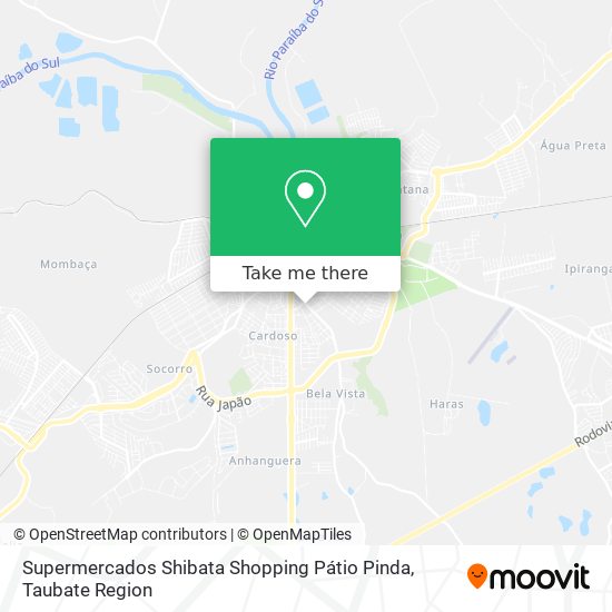 Mapa Supermercados Shibata Shopping Pátio Pinda