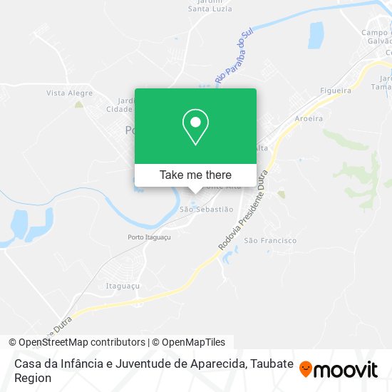 Casa da Infância e Juventude de Aparecida map