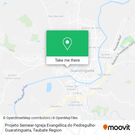 Projeto Semear-Igreja Evangélica do Pedregulho-Guaratingueta map