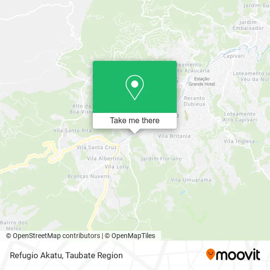 Refugio Akatu map