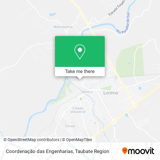 Mapa Coordenação das Engenharias