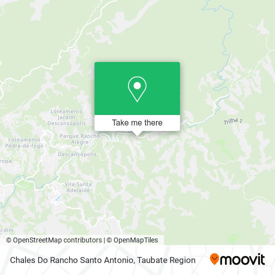 Chales Do Rancho Santo Antonio map