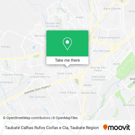 Taubaté Calhas Rufos Coifas e Cia map
