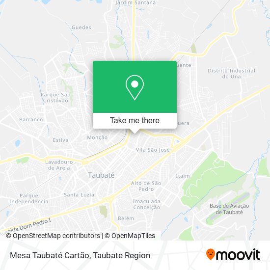 Mesa Taubaté Cartão map