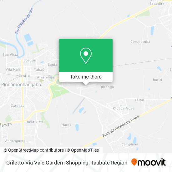 Mapa Griletto Via Vale Gardem Shopping