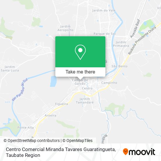 Centro Comercial Miranda Tavares Guaratingueta map