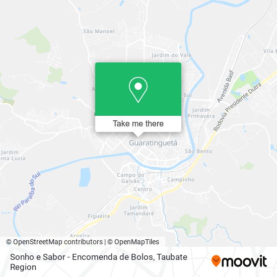 Mapa Sonho e Sabor - Encomenda de Bolos