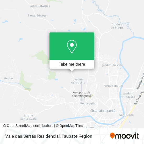 Vale das Serras Residencial map