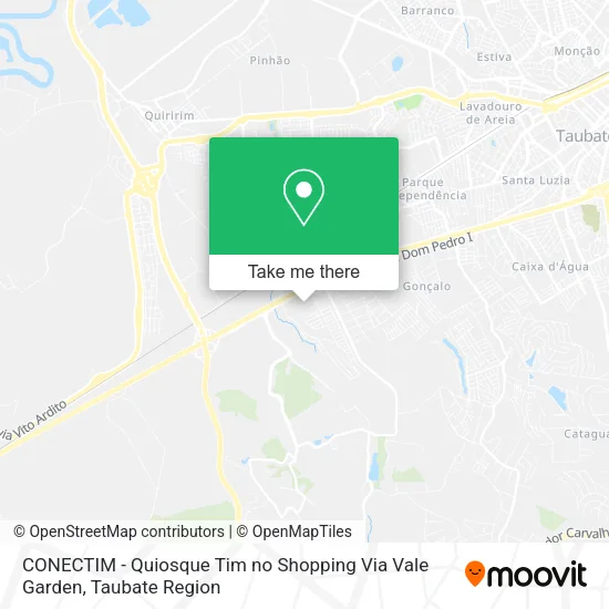 CONECTIM - Quiosque Tim no Shopping Via Vale Garden map