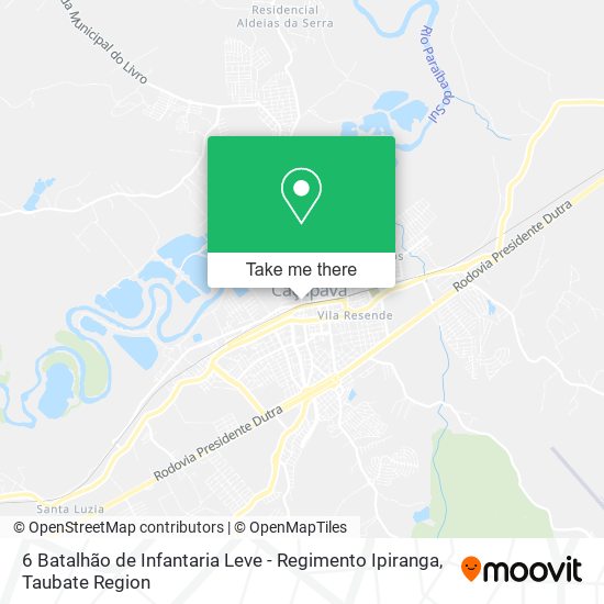 6 Batalhão de Infantaria Leve - Regimento Ipiranga map