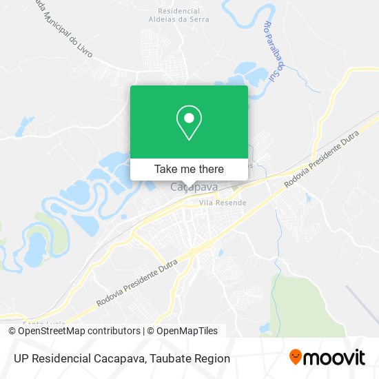 UP Residencial Cacapava map