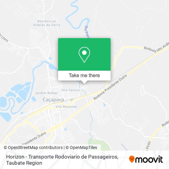 Mapa Horizon - Transporte Rodoviario de Passageiros