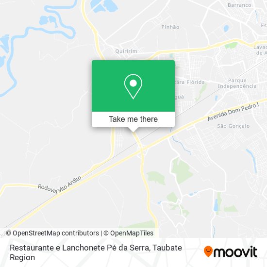 Mapa Restaurante e Lanchonete Pé da Serra