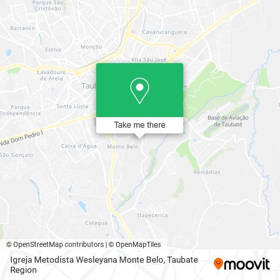 Mapa Igreja Metodista Wesleyana Monte Belo