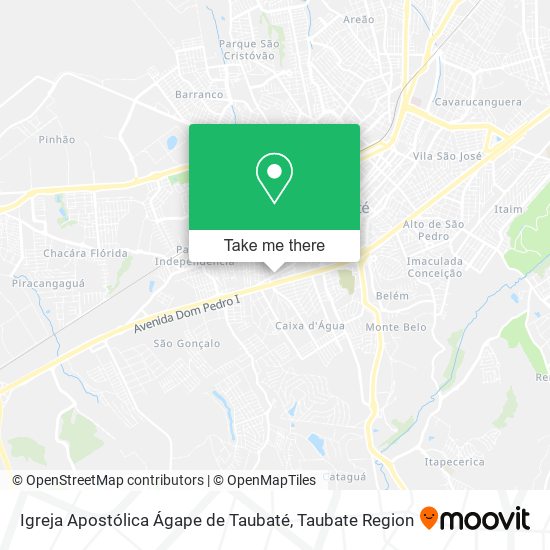 Igreja Apostólica Ágape de Taubaté map