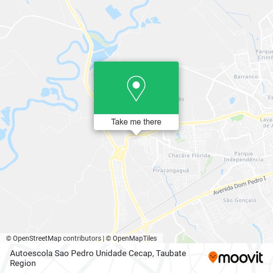Mapa Autoescola Sao Pedro Unidade Cecap