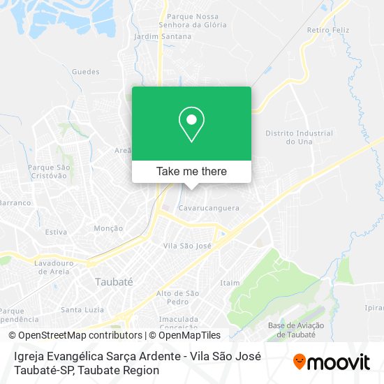 Mapa Igreja Evangélica Sarça Ardente - Vila São José Taubaté-SP