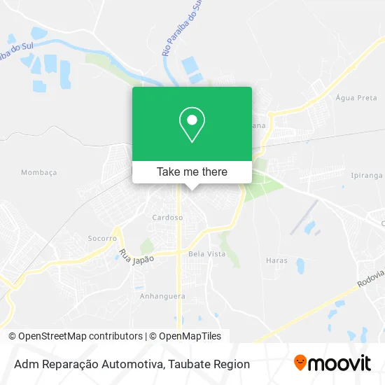 Adm Reparação Automotiva map