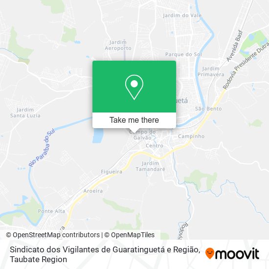 Sindicato dos Vigilantes de Guaratinguetá e Região map