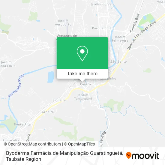 Mapa Byoderma Farmácia de Manipulação Guaratinguetá