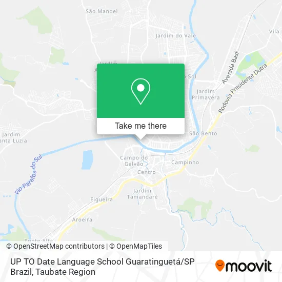 UP TO Date Language School Guaratinguetá / SP Brazil map