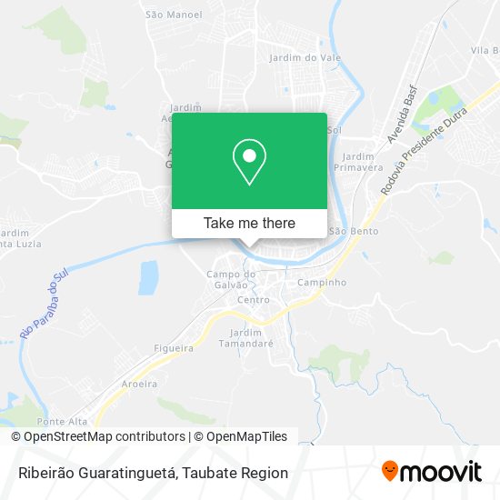 Ribeirão Guaratinguetá map