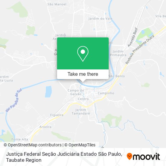 Justiça Federal Seção Judiciária Estado São Paulo map
