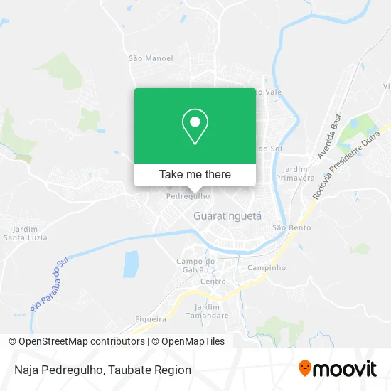 Naja Pedregulho map