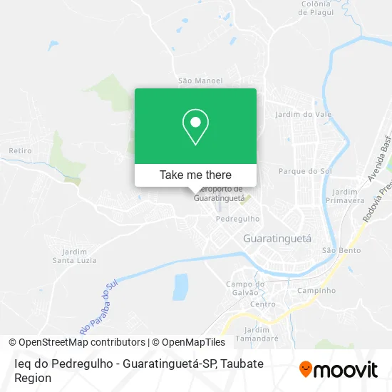 Ieq do Pedregulho - Guaratinguetá-SP map