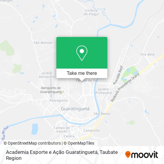 Academia Esporte e Ação Guaratinguetá map