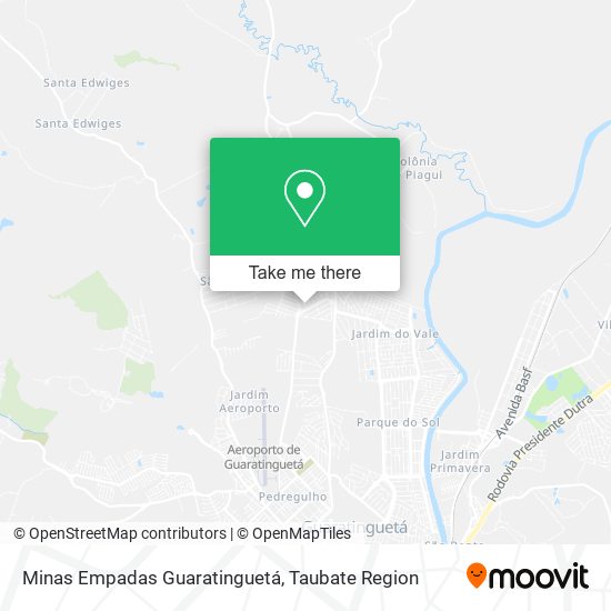 Minas Empadas Guaratinguetá map
